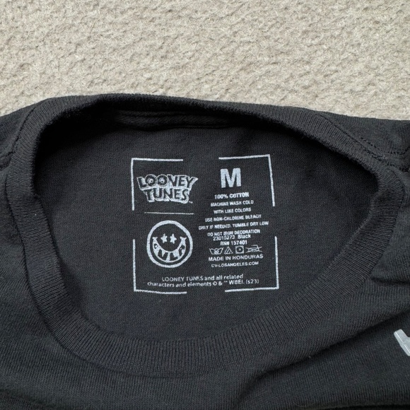 CVLA Looney Tunes Mens Shirt Black Medium Short Sleeve Marvin The Martian Adults - Picture 6 of 6